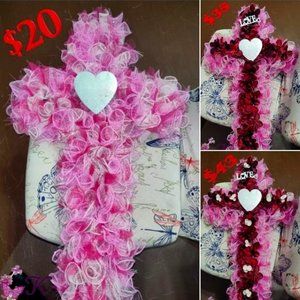 Valentine's Day Cross Wreath 2